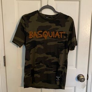 Rare Basquiat X Sean John camouflage tee, size small